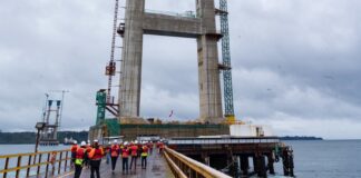 Obras del Puente Chacao alcanzan el 58% y subsecretario MOP destaca avance sostenido dentro de los plazos del cronograma
