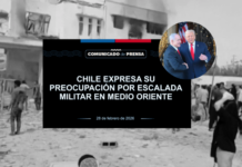 Chile condena ataques contra Irán y expresa preocupación por escalada militar en Medio Oriente