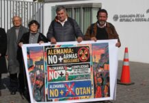 Piden a Alemania poner fin a la militarización y a los envíos de armas a Israel