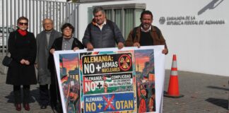 Piden a Alemania poner fin a la militarización y a los envíos de armas a Israel
